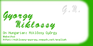 gyorgy miklossy business card